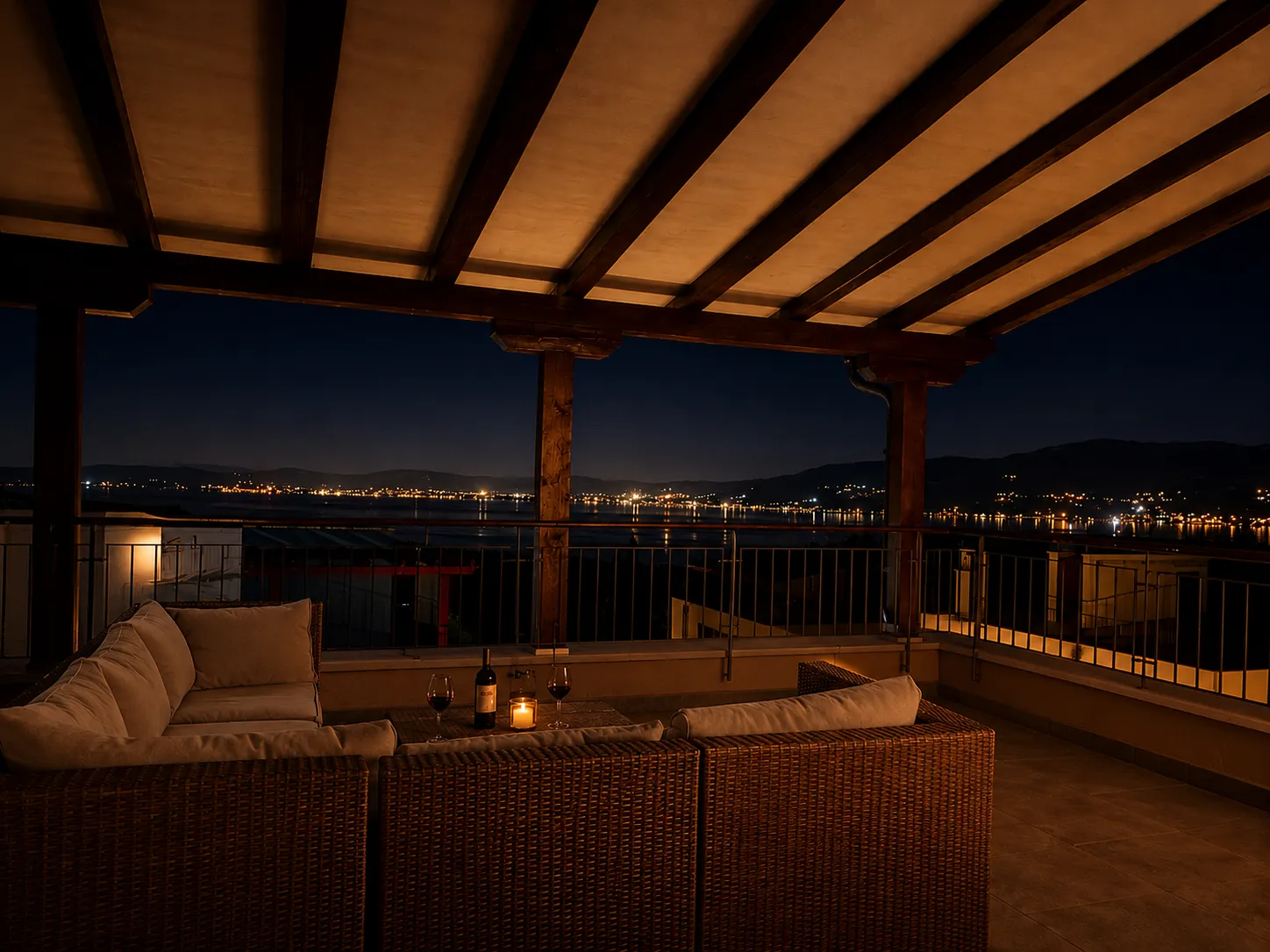Upper terrace overlooking the Adriatic